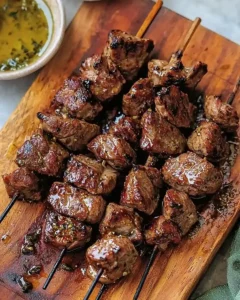 Recette Brochettes de bœuf mariné