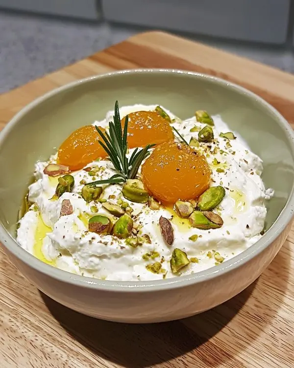 Feta Fouettée à la Pistache, Abricots Rôtis 4 Recette Feta Fouettée à la Pistache