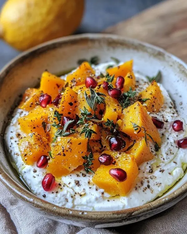 Feta Fouettée au Citron Confit, Courge Butternut Rôtie au Za'atar 4 Recette Feta Fouettée au Citron Confit, Courge Butternut Rôtie au Za'atar