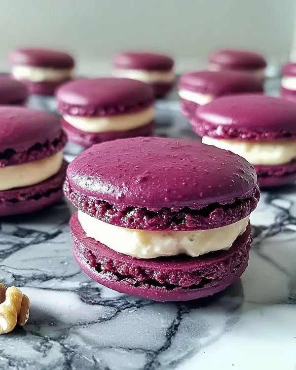 Macarons Salés de Betterave Rose 4 Recette Macarons salés de betterave, ganache au chèvre frais & noix