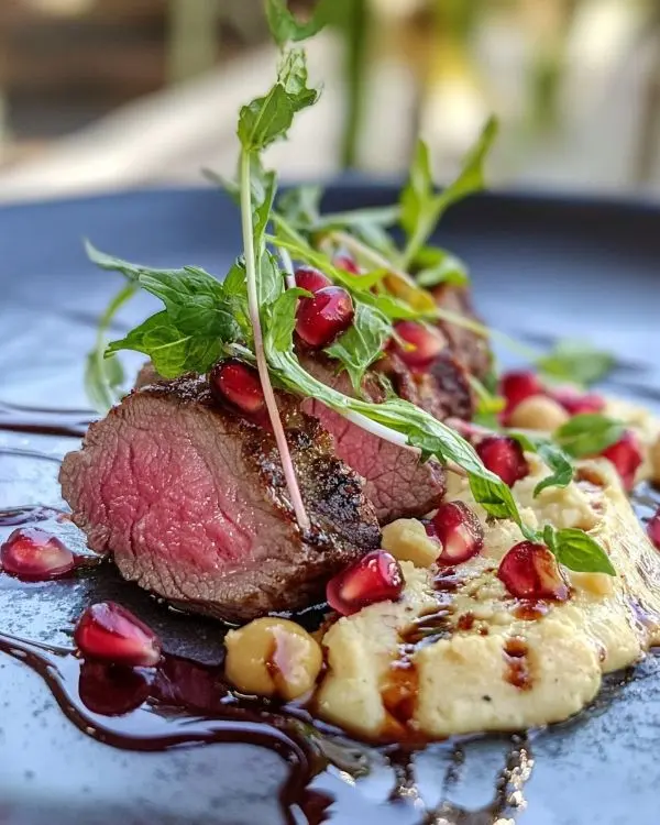 Tataki d'Agneau Purée de Pois Chiches 3 Recette Tataki d'Agneau