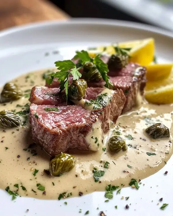 Tataki de Veau Sauce Vitello Tonnato & Câpres Frites 4 Recette Tataki de Veau, Sauce Vitello Tonnato & Câpres Frites
