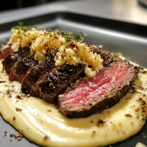 Tataki de Bœuf Purée de Panais à la Truffe 5 Tataki de Bœuf Purée de Panais