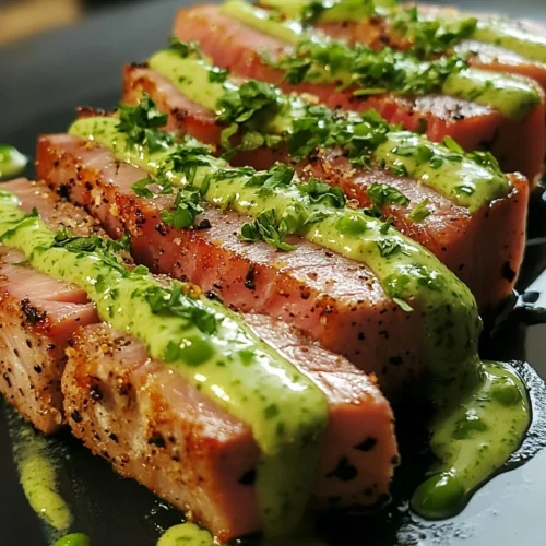 Tataki de Thon Crème de Petits Pois Fondant 5 Tataki de Thon Crème de Petits Pois