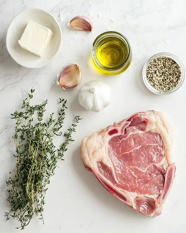 Côte de Veau au Four Fondante 2 Les ingrédients pour la cuisson côte de veau