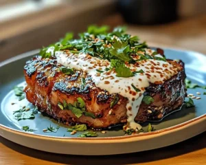 Steak de Céleri-Rave Rôti Laqué Harissa-Miel