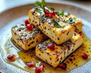 Tataki de Halloumi Laqué au Miel