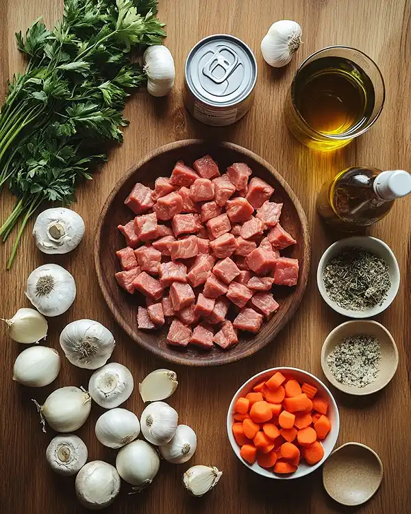 Veau Marengo 2 Les ingrédients pour Recette du veau Marengo