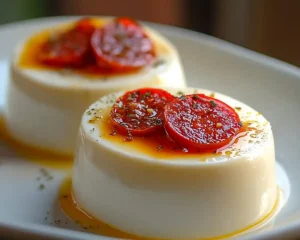 Recette Panna Cotta Salée au Parmesan Coulis de Poivron Rouge