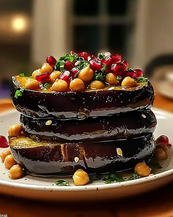 Recette Steak d’Aubergine Laqué Miso-Érable