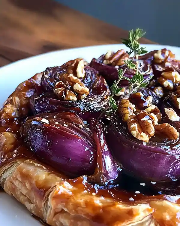 Recette Tarte Tatin d'Oignons Rouges au Balsamique