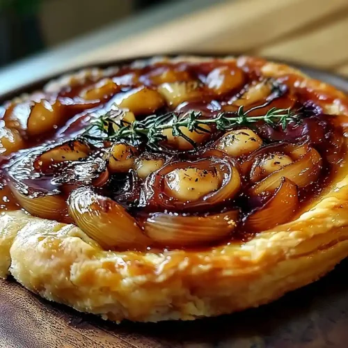 Tarte Tatin d’Échalotes Confites