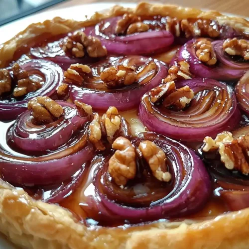 Tarte Tatin d'Oignons Rouges au Balsamique