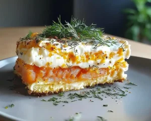 Tiramisu Salé au Saumon Fumé