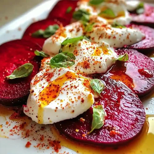 Carpaccio de Betterave Chioggia et Feta Fouettée 3 Carpaccio de Betterave Chioggia et Feta Fouettée