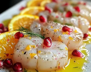 Carpaccio de Saint-Jacques Vinaigrette Agrumes