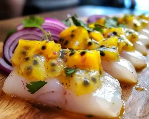 Ceviche de Bar au Lait de Coco
