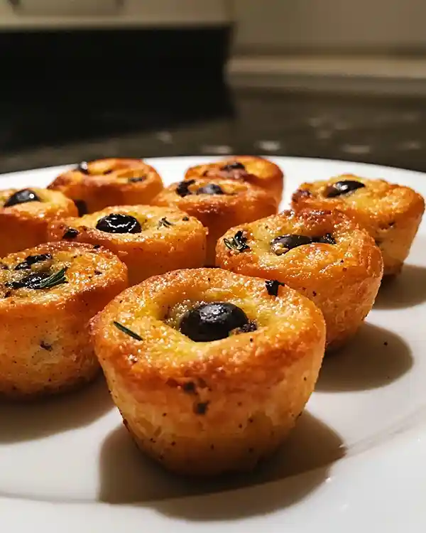 Financiers Salés aux Olives Noires & Romarin, Cœur Tomate