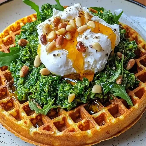 Gaufre de Patate Douce Burrata Crémeuse 3 Gaufre de Patate Douce Burrata Crémeuse