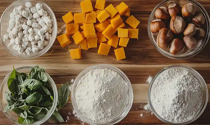 Les ingrédients pour Gaufre de Patate Douce et Stracciatella