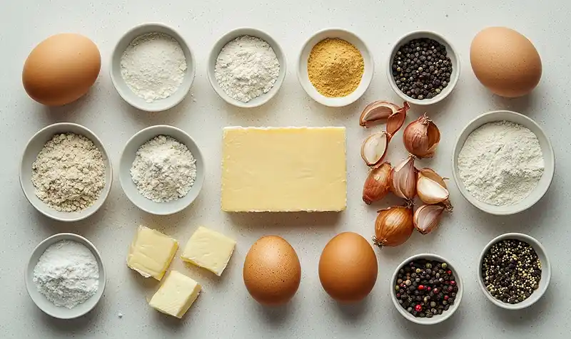 Les ingrédients pour Madeleine Salée au Comté