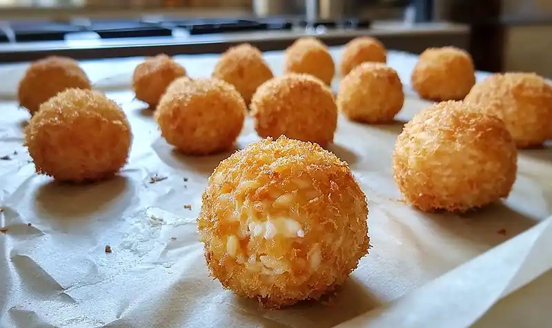 Arancini Cœur Burrata 4 Preparation de la recette Arancini