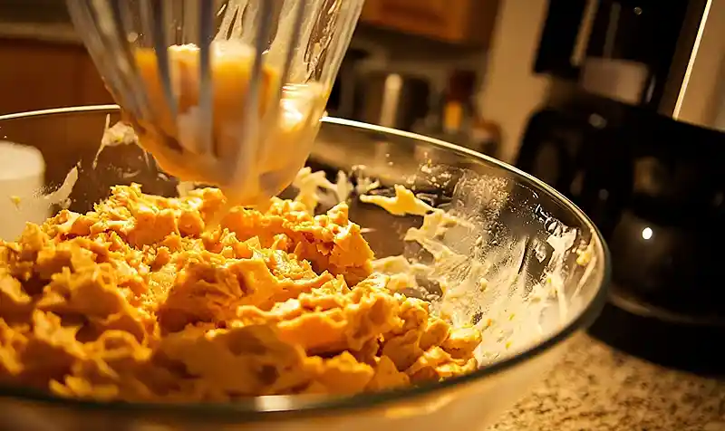 Préparation de la recette Gaufre de Patate Douce et Stracciatella