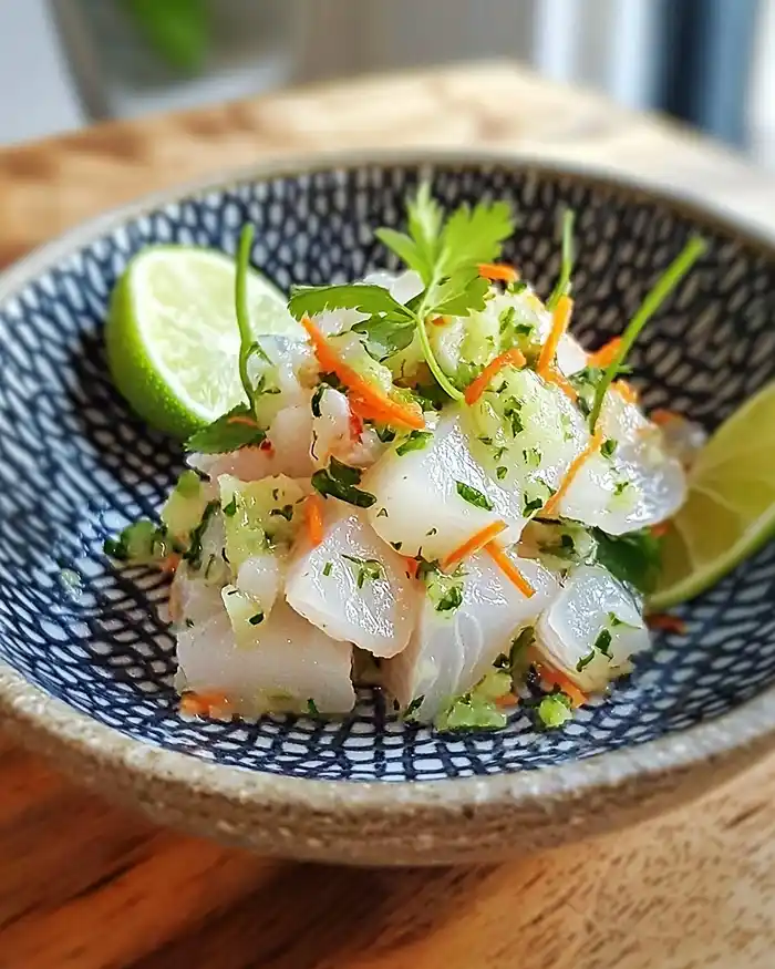 Recette Tartare de Daurade avec Vinaigrette Thaï Coco-Citronnelle