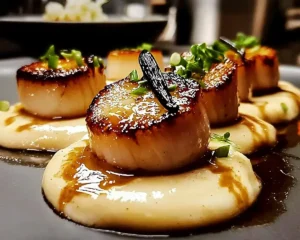 Tataki de Saint-Jacques au Miso