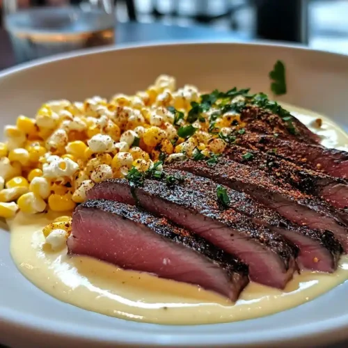 Tataki de Thon Rouge avec Crème de Maïs Fumé