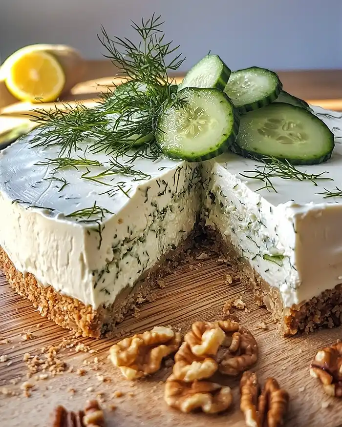 Cheesecake Salé au Chèvre, Concombre & Aneth 4 Cheesecake Salé au Chèvre
