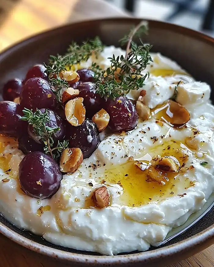 Feta Fouettée au Miel Pimenté et Raisins Rôtis 5 Feta Fouettée au Miel Pimenté et Raisins Rôtis