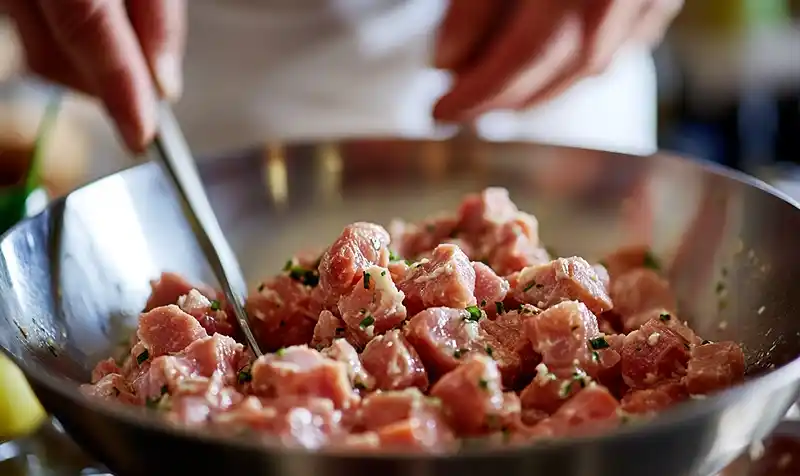 La préparation de la recette Tartare de Veau Façon Vitello Tonnato