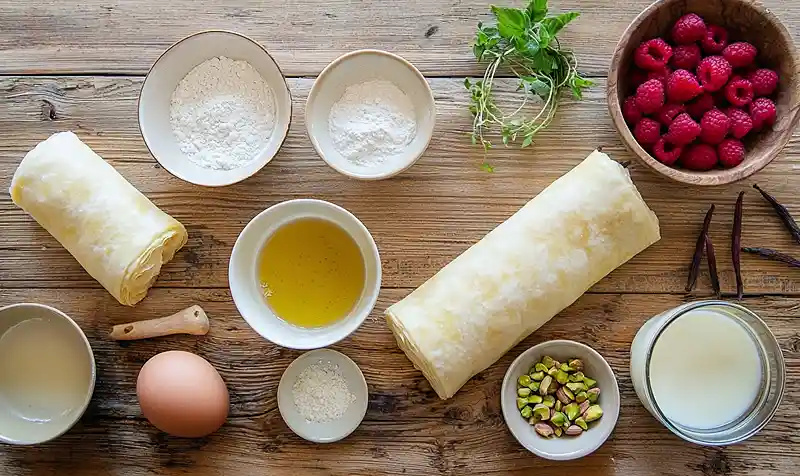La Galette des Rois Couronne Framboise & Pistache 3 Les ingrédients pour La Galette des Rois Couronne Framboise