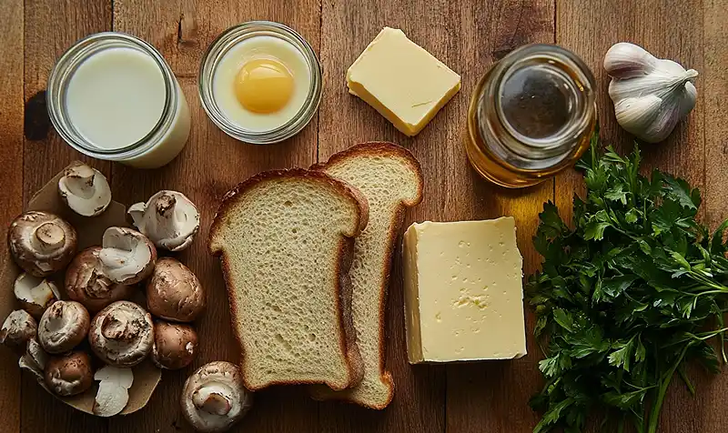 Pain Perdu Salé à la Truffe 3 Les ingrédients pour Pain Perdu Salé à la Truffe