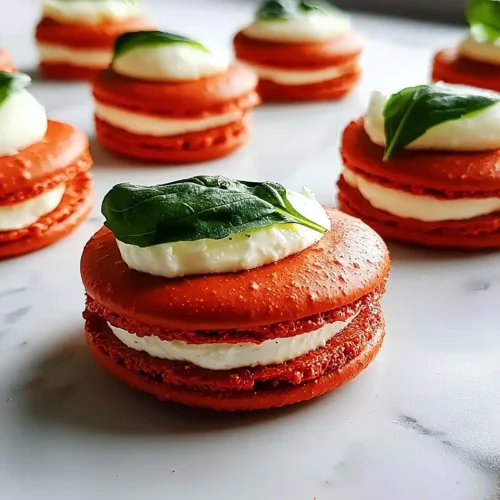Macaron Salé Tomate-Basilic