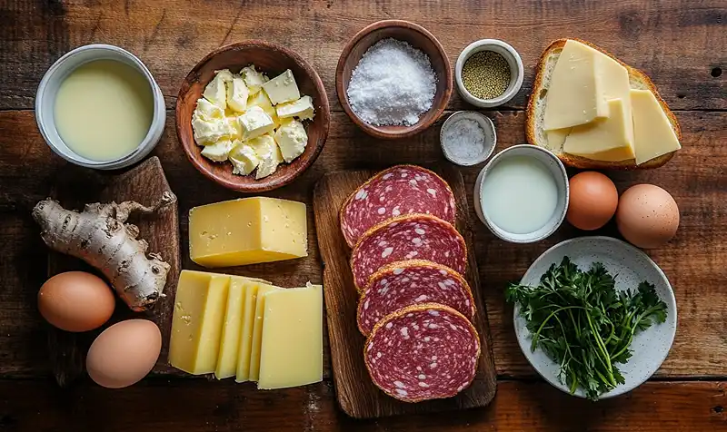 Le Monte Cristo Perdu à la Truffe 3 Les ingrédients pour Le Monte Cristo Perdu à la Truffe