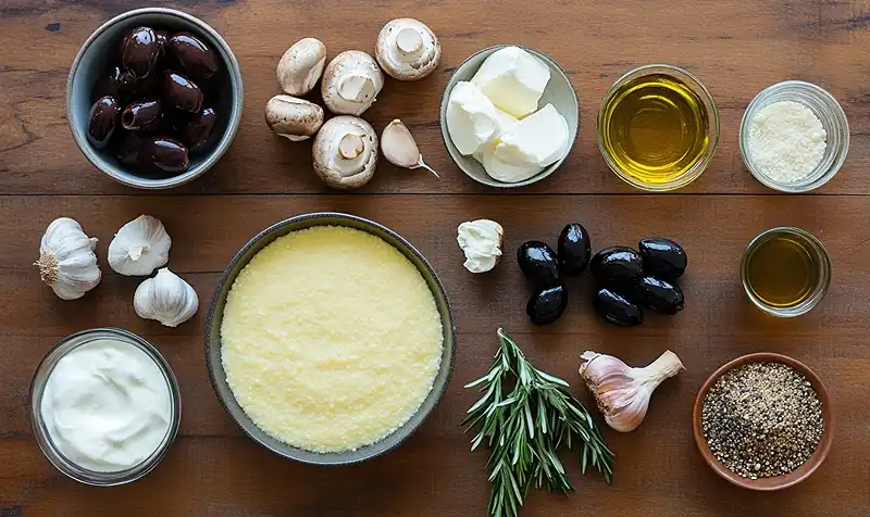 Les ingrédients pour Opéra Salé de Polenta