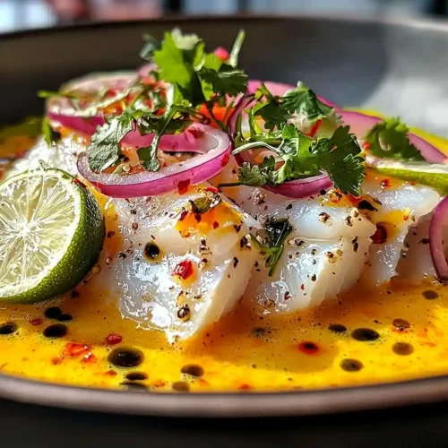 Recette Ceviche de Bar au Lait de Coco et Fruit de la Passion