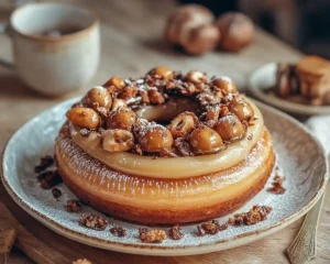 Recette Paris-Brest Salé, Crème Mousseline au Foie Gras & Praliné Croustillant aux Champignons