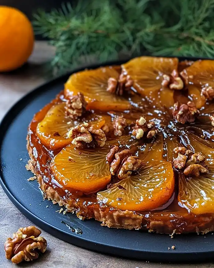 Recette Tarte Tatin de Fenouil Confit à l'Orange et Chèvre Cendré & Noix