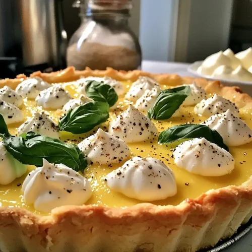 Recette Tarte au Citron Meringuée Salée au Chèvre et Basilic