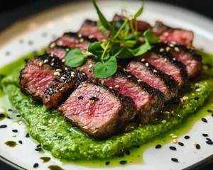 Recette Tataki d'Agneau au Laquage Miel-Romarin