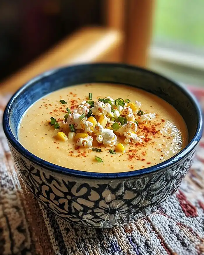 Velouté Glacé de Maïs au Lait de Coco, Popcorn au Paprika Fumé 5 Recette Velouté Glacé de Maïs au Lait de Coco