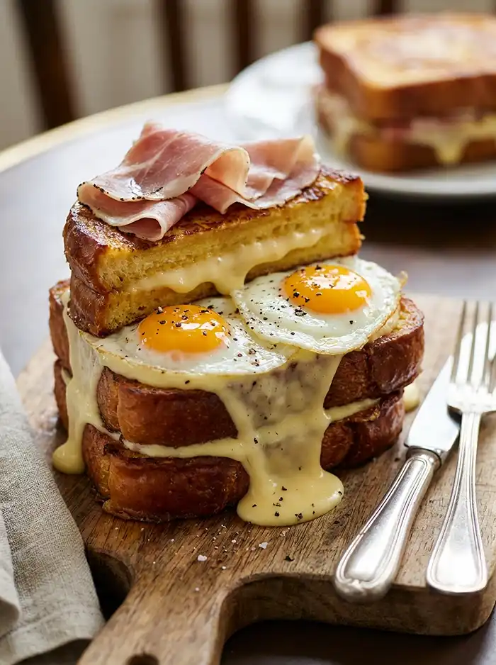 Croque-Madame Perdu de Luxe 5 Croque-Madame Perdu de Luxe Brioche Truffée, Comté & Œuf de Caille