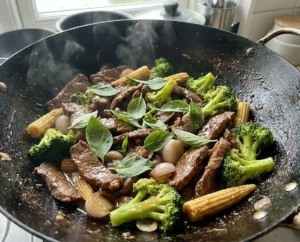 recette sauté de boeuf thai
