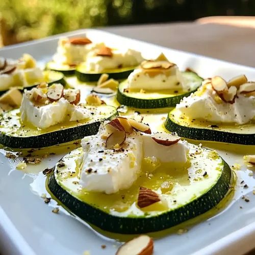 Carpaccio de Courgettes Fines, Feta Fouettée au Citron 2 Carpaccio de Courgettes Fines, Feta Fouettée au Citron