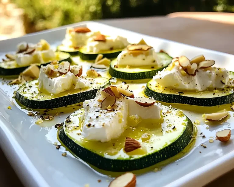 Carpaccio de Courgettes Fines, Feta Fouettée au Citron