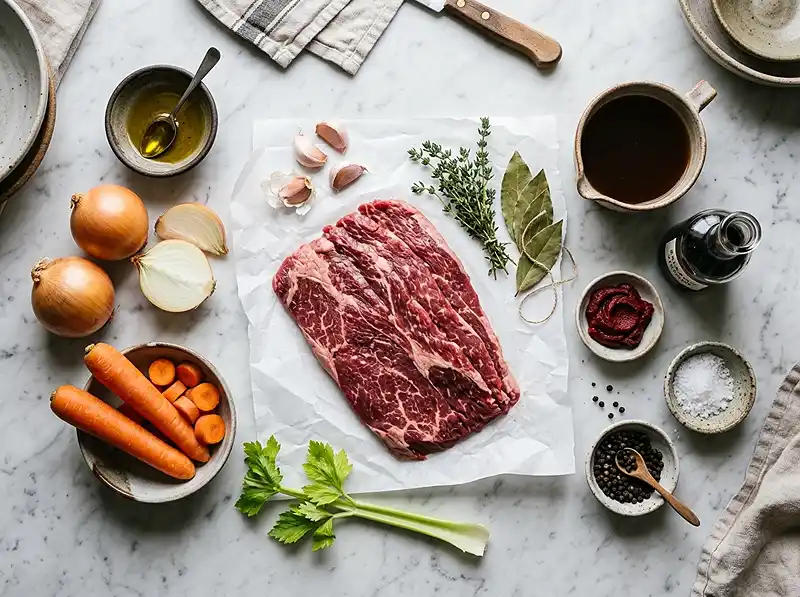 Flanchet de Boeuf en Sauce 3 Les ingrédients pour Recette flanchet de boeuf en Sauce