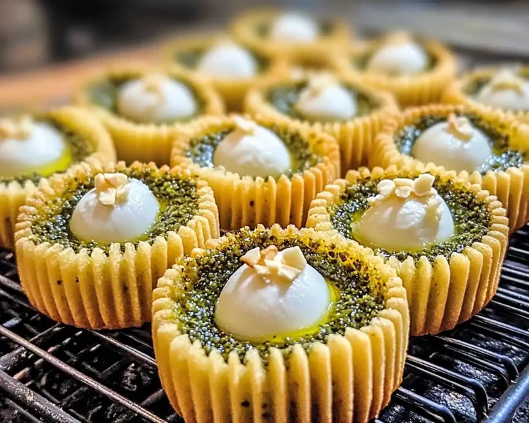 Madeleines au Pesto, Cœur Coulant de Mozzarella & Pignons